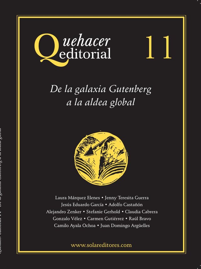 Portada del número 11 de Quehacer Editorial: De la galaxia Gutenberg a la aldea global
